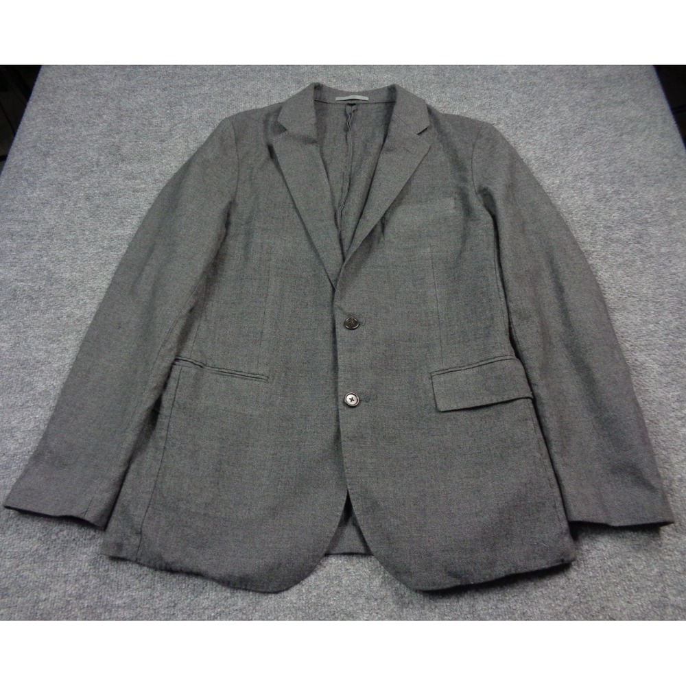 J Crew Ludlow Moon Blazer Mens 42L Gray Slim Worsted Wool Cotton Unstructured